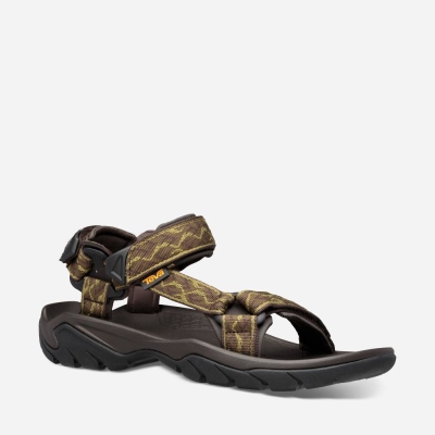 Teva Terra Fi 5 Universal - Men's Teva Sandals - Olive | India (DFWZ42751)